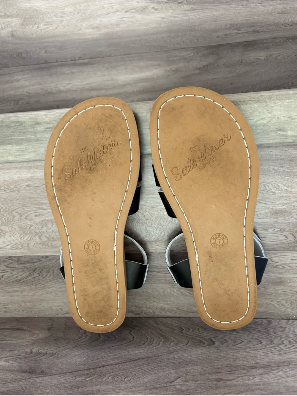 Salt Water Classic Sandals in Black, Size 8 - Picture 5 of 5